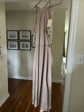 Elie Tahari Sand Halter Maxi Dress